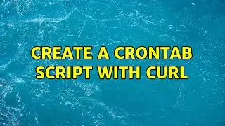 Create a crontab script with curl
