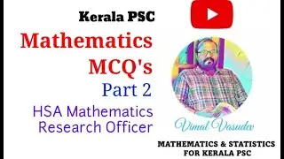 HSA Mathematics & Research Officer | Mathematics MCQ's Part 2 | Relations & Functions | Kerala PSC