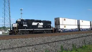 HD: NS GP38-2 with stacks at Harrisburg Intermodal terminal....