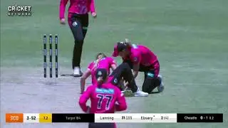 Ellyse Perry run out Sydney Sixers v  Perth Scorchers