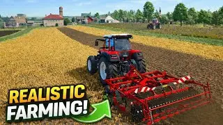 Realistic Farming Gameplay | Heavy Tractor in Action ,Satisfying Field Cultivation