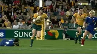 Stephen Larkham 70 metre try vs France 2005