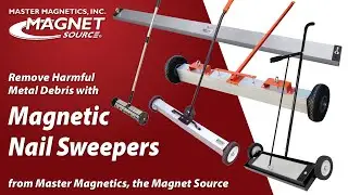 Magnetic Nail Sweepers from Master Magnetics, Pick Up Nails, Screws, Wire and Ferrous Metal Debris