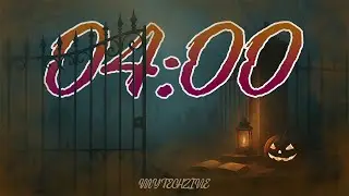 4 Minute Halloween Timer &ndash; Spooky Graveyard Gate Countdown