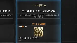 #1831 CoD:BO6 WARZONE PU-21 ゴールドタイガー迷彩解除(マスター迷彩)迷彩解除チャレンジ ライトマシンガン