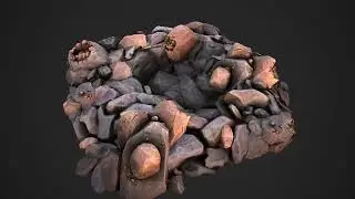 Copper deposits. Metallic ore for mine and cave