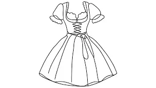 Princess Dress Coloring #asmr || Fictional Barbie Doll Dress Colouring || # tutorial