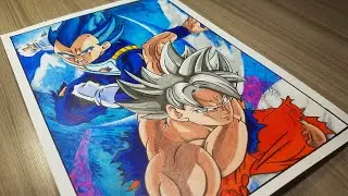 Drawing Goku ultra instinct and Vegeta ssj blue | DanielBloop Dibuja