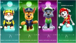 Paw Patrol Tiles Hop Goes CRAZY 🤯🔥 Marshall, Zuma & Rocky Rhythm Run:#TilesHop #PawPatrol #Marshall 