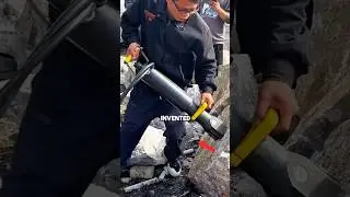 The most powerful Rock Splitter, it can cut the hard stone in an instant.😲😲😲#shortsfeed #viralvideo