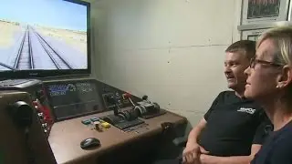 Train engineer instructor simulates derailment