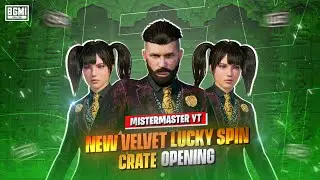 VELVET LUCKY SPIN CRATE OPENING | NEW LUCKY SPIN CRATE OPENING BGMI | #bgmi#pubg#mistermasteryt#mmyt