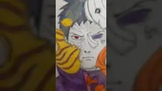 рисуем Обито из аниме Наруто #shorts #art #anime #obito