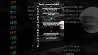 Choose Your Crush&rsquo;s Initial #shorts #tiktok #initials #love