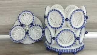 Шкатулка своими руками из колец для карниза/ DIY box made from cornice rings