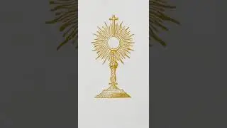 Drawing The Blessed Sacrament Monstrance - Digital Art