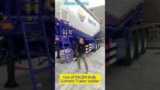 Use of 45CBM Bulk Cement Trailer ladder