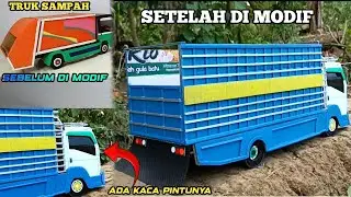 MODIF MINIATUR TRUK SAMPAH JADI TRUK SULAWESI SUPER PANJANG || TRUK KARDUS
