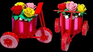 DIY Cute Cycle Flower Bouquet / Tri-Cycle Flower Vase /DIY Craft Decorations idea /DIY Cycle Planter