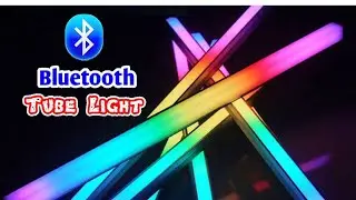 How to make Bluetooth control RGB Tube light for home: Homemade tube light music meter with SP107E
