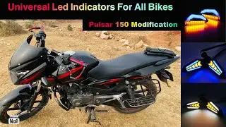 LED INDICATORS INSTALL IN BAJAJ PULSAR | Universal indicators for all bikes | Pulsar150 modification