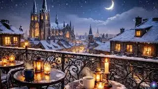 963Hz Crescent Moon Caf&eacute; ✦ Melancholic Piano, Nostalgic Ambience & Fireworks Over Gothic City