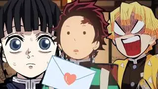 If tanjiro get a love letter from shinobu....
