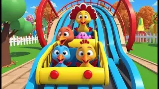 Three Little Turkeys Ride on the Roller | Funny and Cute Kids Nursery Rhyme Animation