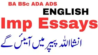 BA BSc ADP English Most Imp Essays Guess PU UOS BZU GCUF UOG IUB VU AIOU | ADP English