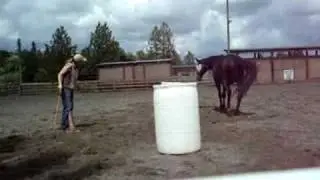 figure 8 around barrels at liberty :-))