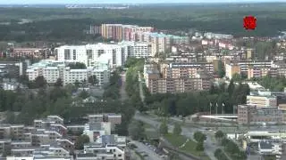 Bird-eye views from the roof of Kista Science Tower, Stockholm