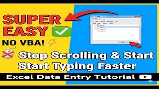 **SUPER EASY Excel Data Entry Form (NO VBA!) Stop Scrolling & Start Typing Faster**