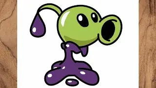 How to draw Goo Peashooter | Plants vs Zombies 2 pvz step by step