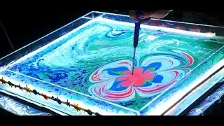 Еbru Art Animated Water Show by Angelina Zolotaya. Сезоны на Воде-планете.