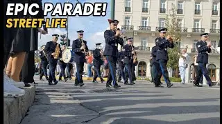 Greek Guards Parade & Street Life in Monastiraki Athens #travelwithme_greece #Greece #Athens