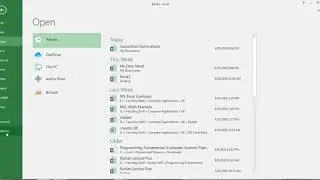 MS-Excel Part 8 File Tab Functionalities 2