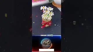 OMG, these daisy decorations are made from cotton bud?! 😲 So pretty, they look like real flowers! 🌼✨