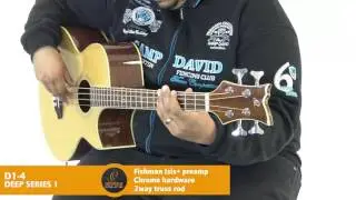 Ortega Guitars | D1-4 - Deep Series (Acoustic Bass Guitar)