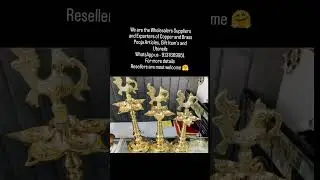 We are the wholesalers suppliers Exporters copper brass Pooja Articles utensils whatsapp 9137669951