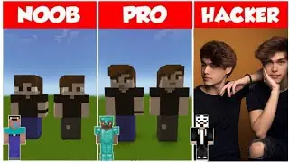Minecraft NOOB vs PRO vs HACKER vs GOD: STOKES TWINS | Build Challenge in Minecraft 