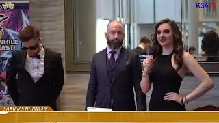 Luxury Gala 2024 - Halle-anne talks with Chris owner of the Zatix at his vendor booth