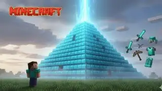 I Built a Diamond Pyramid & Luxury Bedroom House in Minecraft!