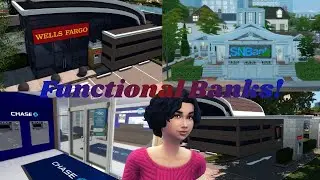 3 Functional Banks Compatible With SNB Bank Mod| Realistic Banks, Drive Thru, Teller Line & More!