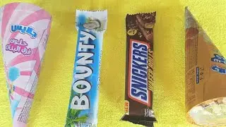 SNICKERS & BOUNTY & CHOCOLATE ICE CREAM OPENING ASMR COMPILATION | Satisfying Crunch Sounds