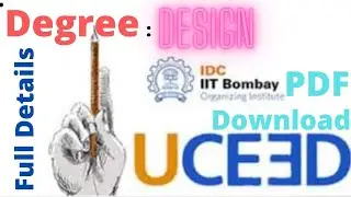 UCEED | Degree for Deseign | Public exam for IIT | 5 Year Questionpapers and answerkeys in PDF files