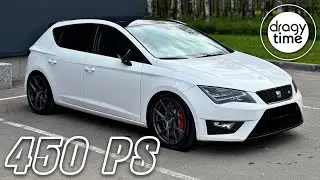 450 PS Seat Leon FR Stage 3 | STOCK ENGINE | Acceleration from 100-200 Km/h & 60-130 mph