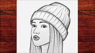How to Draw a Beautiful Girl with Winter Cap!  | Pencil Skech | Drawing