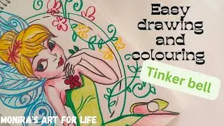 Easy drawing and colouring for beginners 💚💛#youtube #art #painting #disney