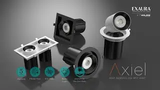 Axiel Deep Recessed COB Spotlight | Exaura Premium Architectural Lighting by Kolors.