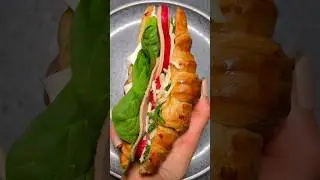 Quick and Easy Savoury Croissant Sandwich #food #foodlover #shorts